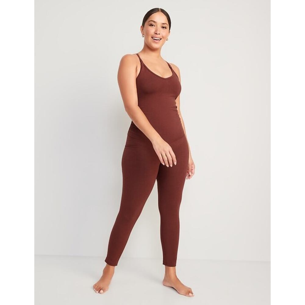 Old Navy Active PowerChill Brown Pull On Built In Bra Cross Back Women's Sz XXL